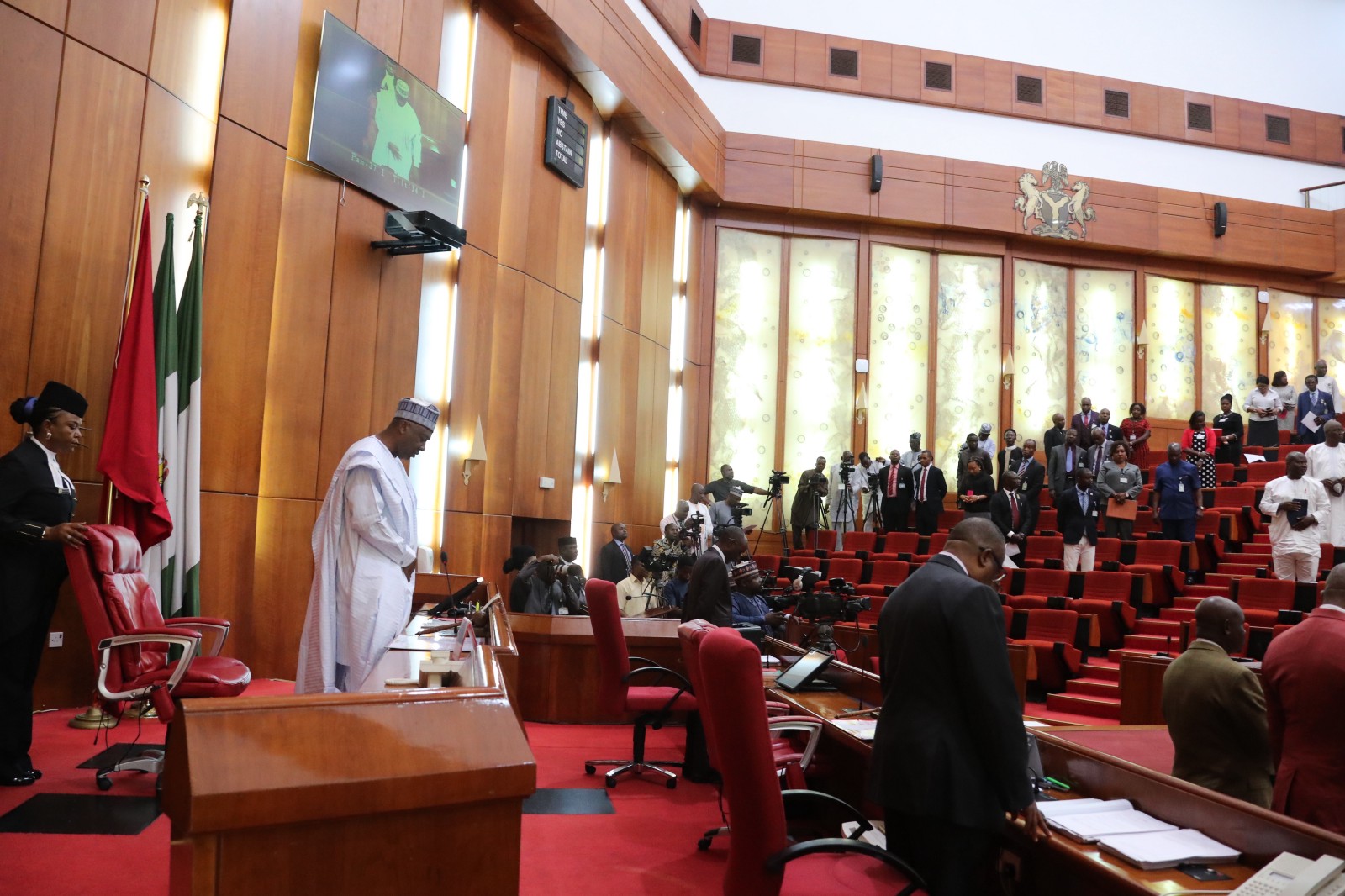 Nigeria Senate President bukola saraki on minimum wages parliament